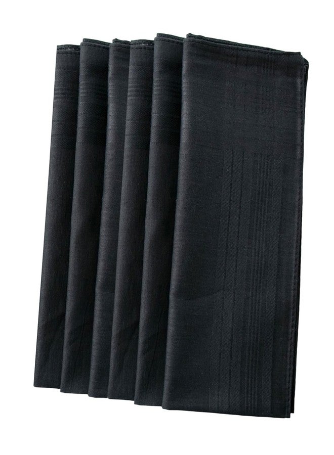 MemoryHanky Assorted Striped Men's Pocket Handkerchiefs 100% Cotton Soft Hankies Black 3 PCS - Image 3